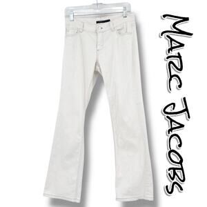 Marc Jacobs White Denim Straight Leg Jeans Vintage Y2K Luxury Womens Size 4